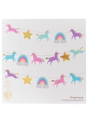 (4) NEW Unicorn Rainbow party banners- unopened